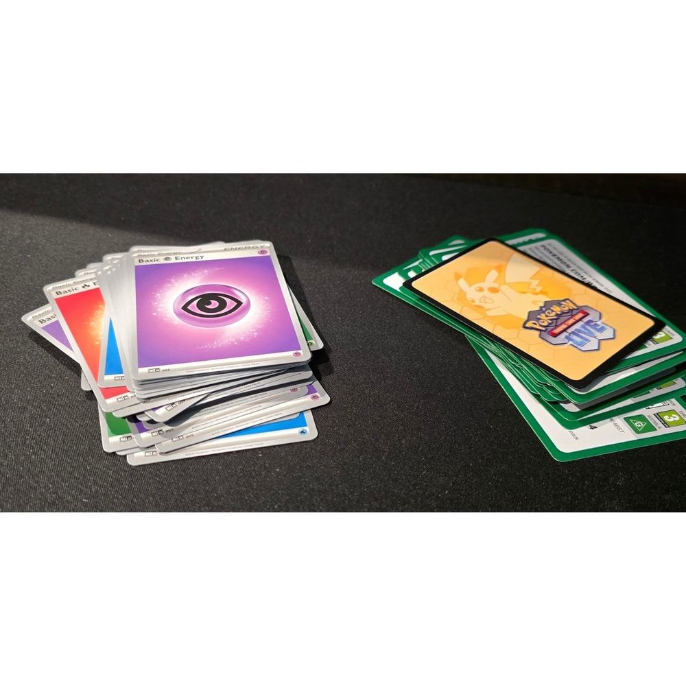 Pokemon Basic Energy and Code Cards Lot from ME04 Chaos Rising Break